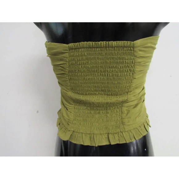 NWT Magali Pascal Fenix Halter criss cross strappy tie crop top tank Moss green - Picture 13 of 13